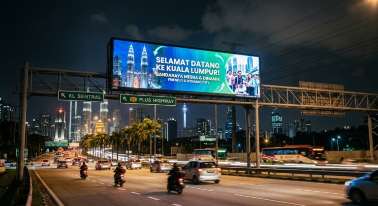 LED billboard in the highway